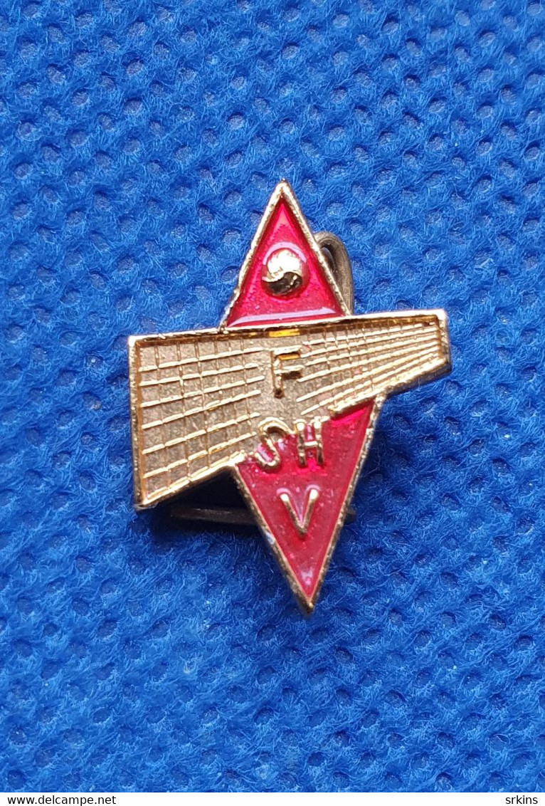 Official Badge Pin Brooche Albania Volleyball Federation Association - Pallavolo