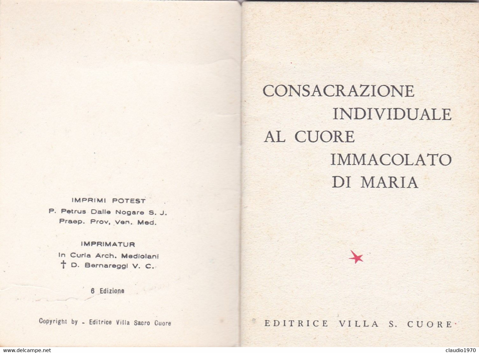 LIBRETTO  - RELIGIONE - CONSACRAZIONE INDIVIDUALE AL CUORE IMMACOLATO DI MARIA - Religión