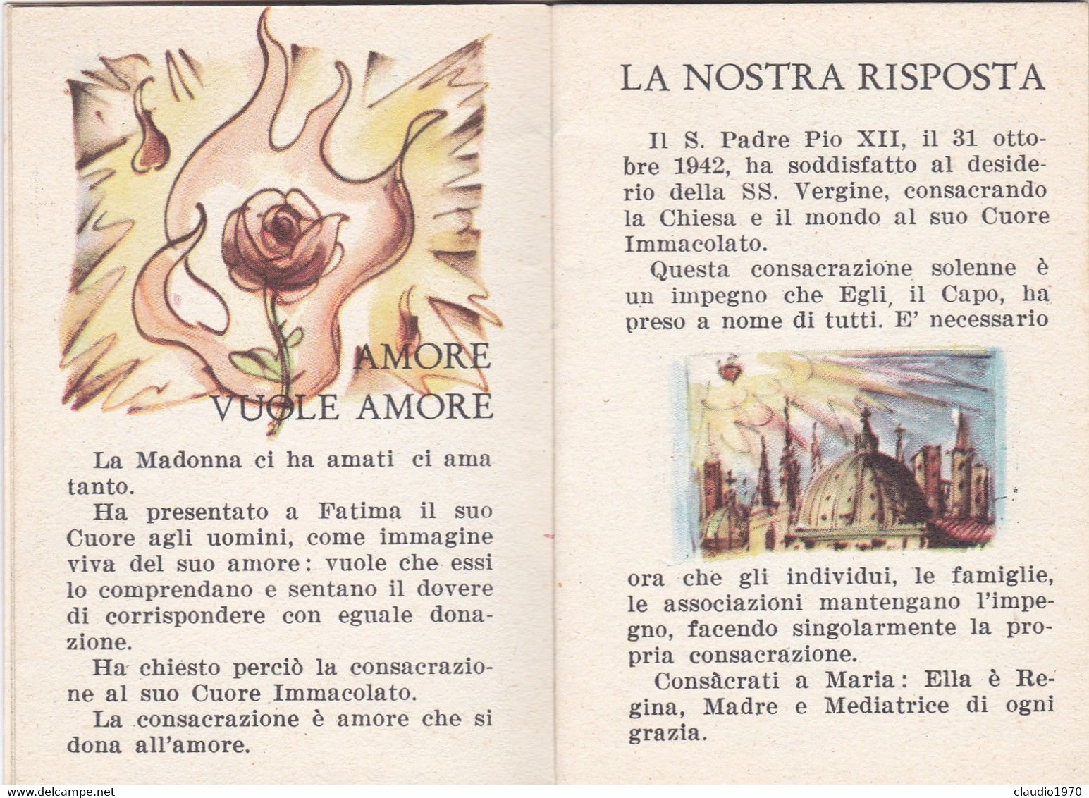 LIBRETTO  - RELIGIONE - CONSACRAZIONE INDIVIDUALE AL CUORE IMMACOLATO DI MARIA - Religion