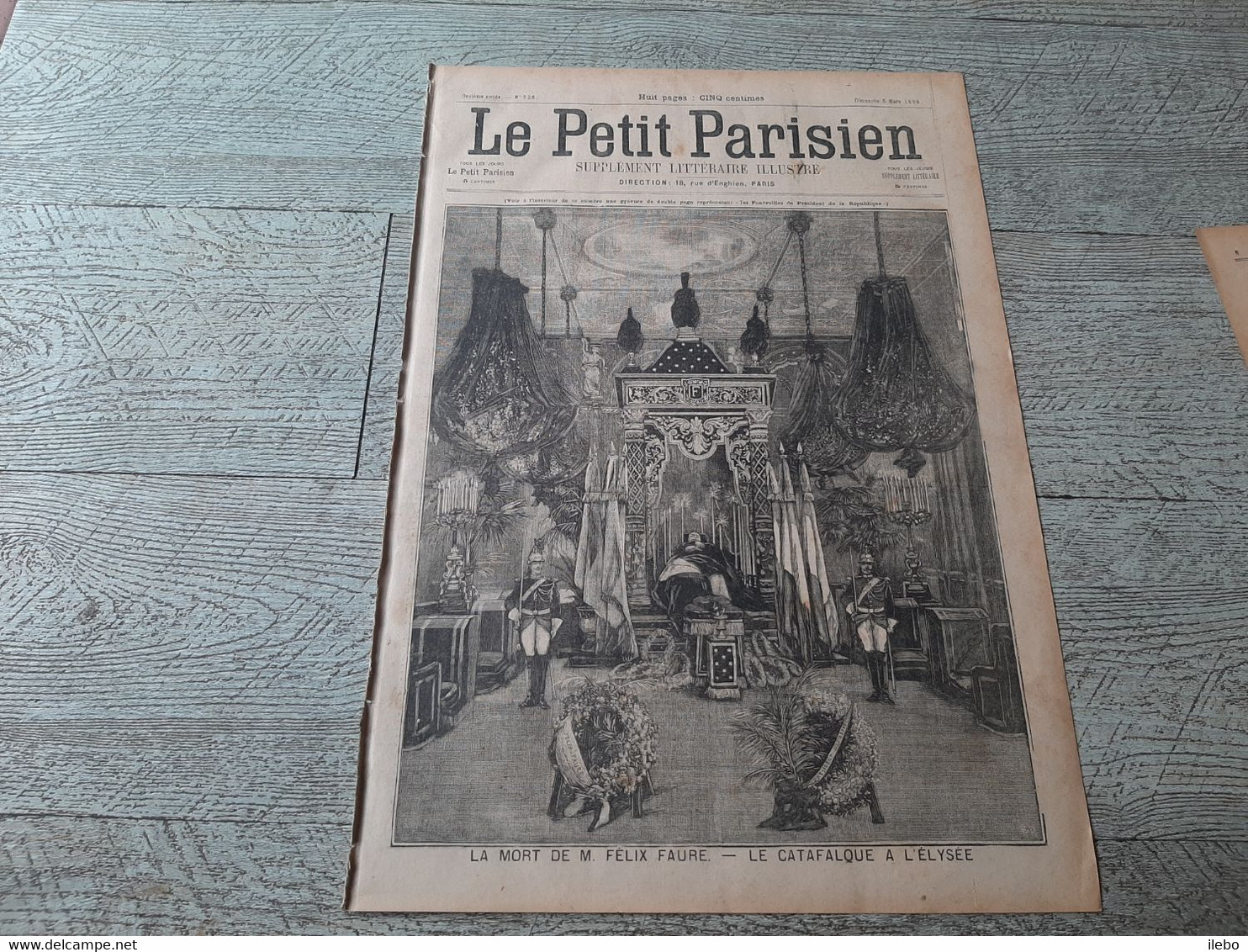 Le Petit Parisien Illustré La Mort De Félix Faure Le Catafalque à L'élysée La Couronne De L'empereur Russie Nicolas II - Le Petit Parisien