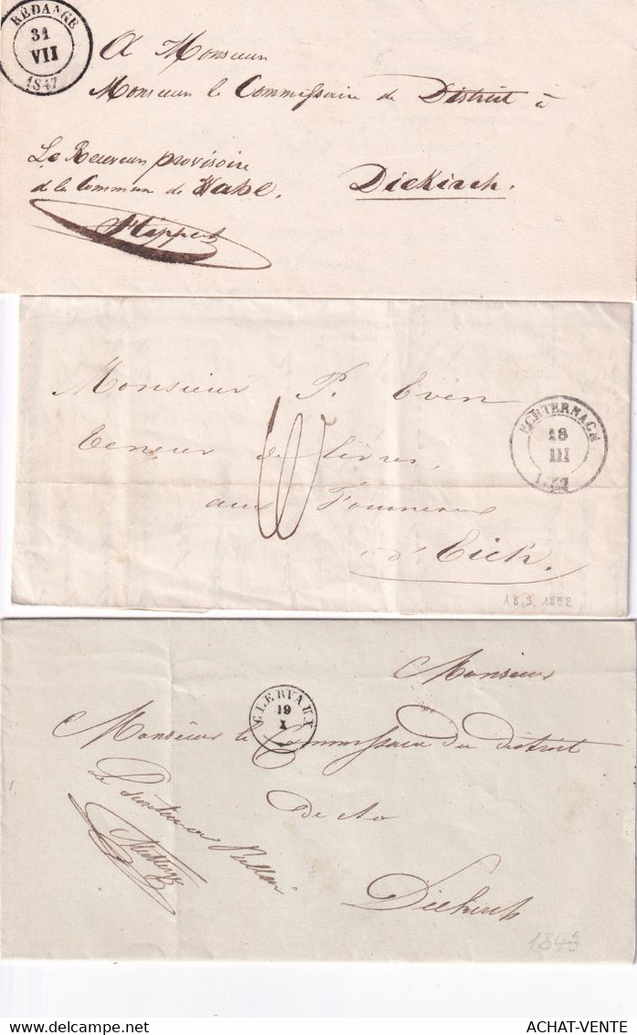 LUXEMBOURG - GRAND JEU DE 17 LETTRES - ENTRE 1763-1852 - Bien Voir Les Photos Svp - - ...-1852 Prefilatelia