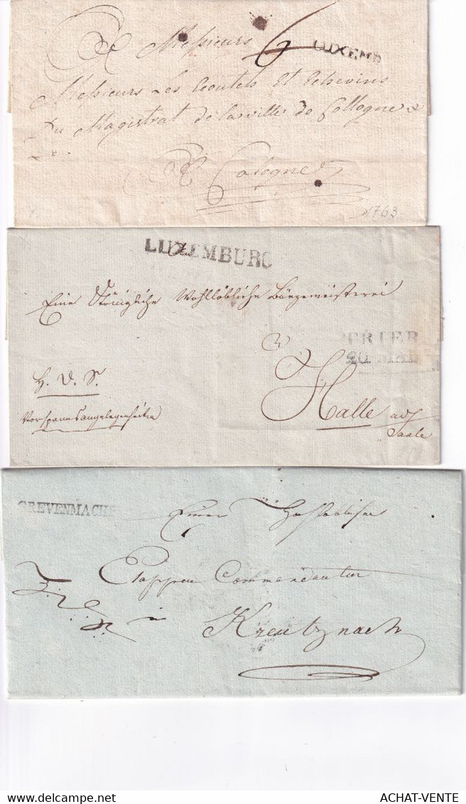 LUXEMBOURG - GRAND JEU DE 17 LETTRES - ENTRE 1763-1852 - bien voir les photos svp -