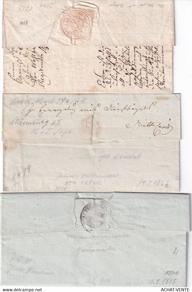 LUXEMBOURG - GRAND JEU DE 17 LETTRES - ENTRE 1763-1852 - bien voir les photos svp -