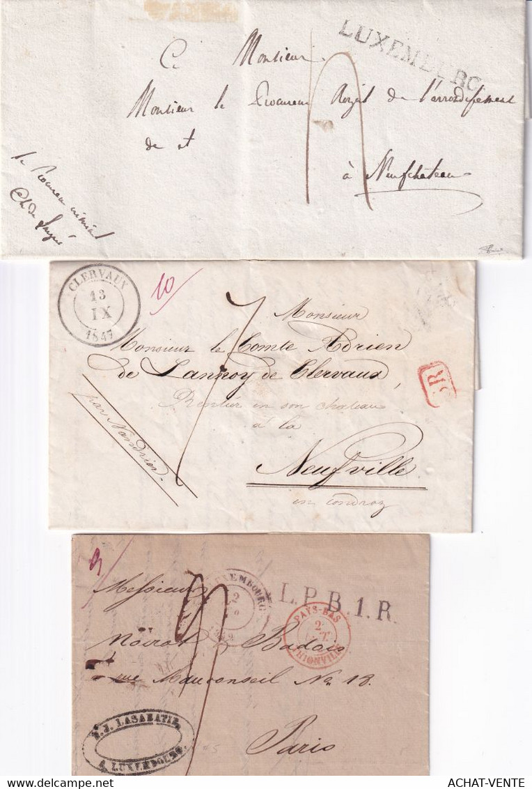 LUXEMBOURG - GRAND JEU DE 17 LETTRES - ENTRE 1763-1852 - bien voir les photos svp -