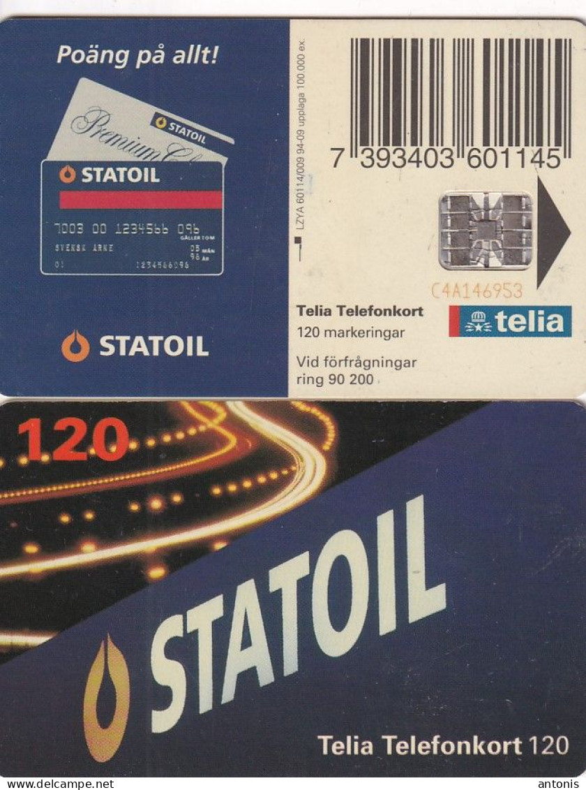 SWEDEN(chip) - Statoil(120 Units), CN : C4A146953, 09/94, Used - Petrole