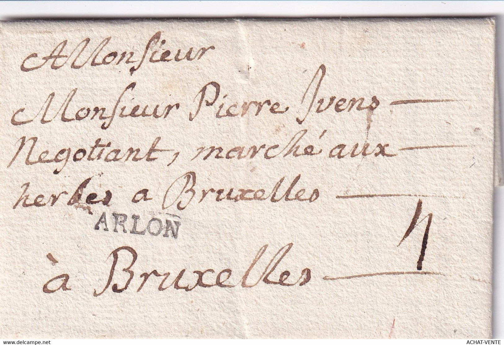 LUXEMBOURG - LETTRE - 1764 - TRES BEAU CACHET - ARLON - - ...-1852 Prephilately