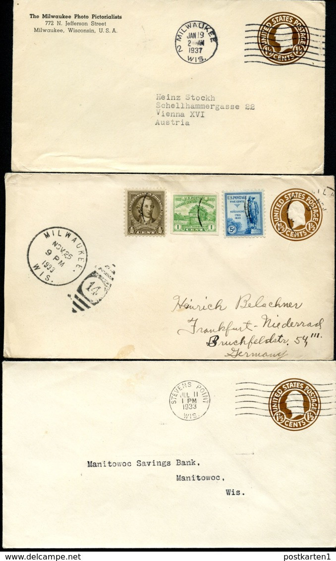 U481 6 PSE Covers  Used To Austria And Germany 1933-39 - 1921-40