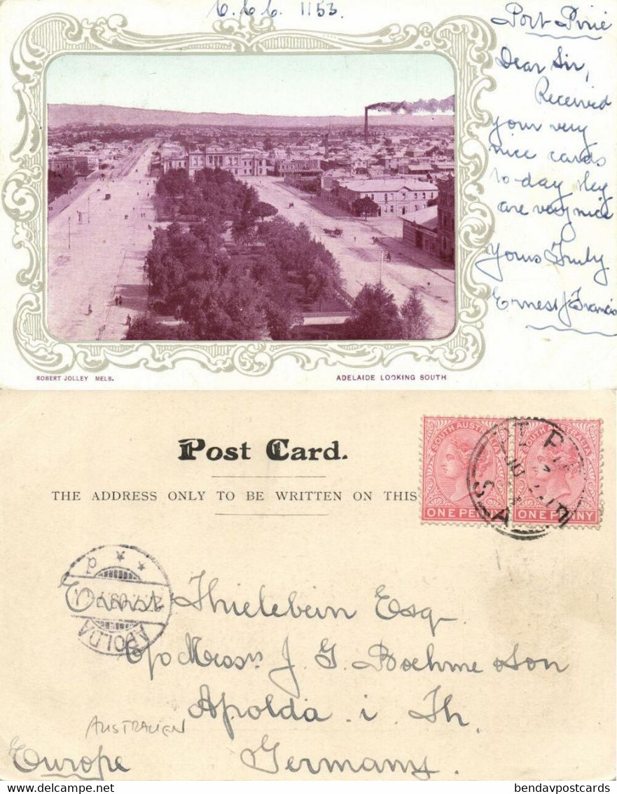 Australia, SA, ADELAIDE, View Looking South (1903) Postcard - Adelaide