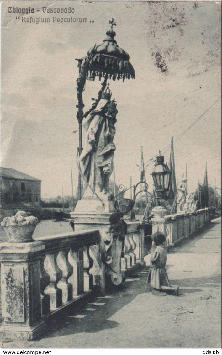 Chioggia (Venezia) - Vescovado - Refugium Peccatorum - Animata (bambina Che Prega), Viaggiata 1928 - Chioggia