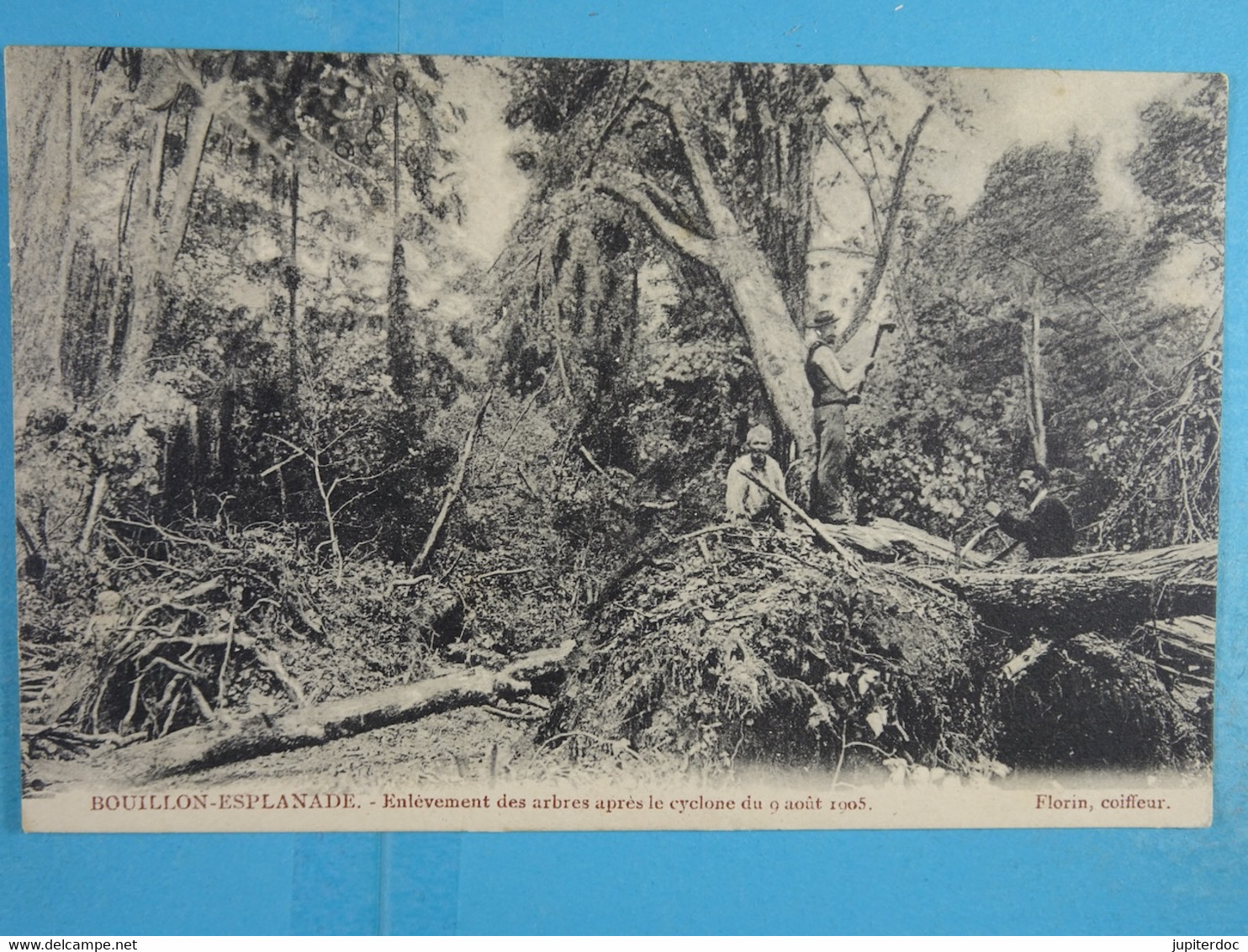 Bouillon-Esplanade Enlèvement Des Arbres Après Le Cyclone Du 9 Août 1905 - Bouillon