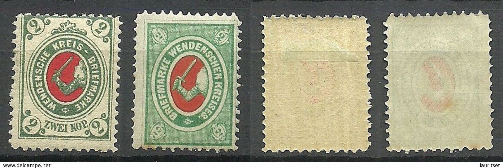 RUSSIA Latvia 1878/1879 Lettland Wenden Michel 9 & 10 MH/MNH - Nuovi