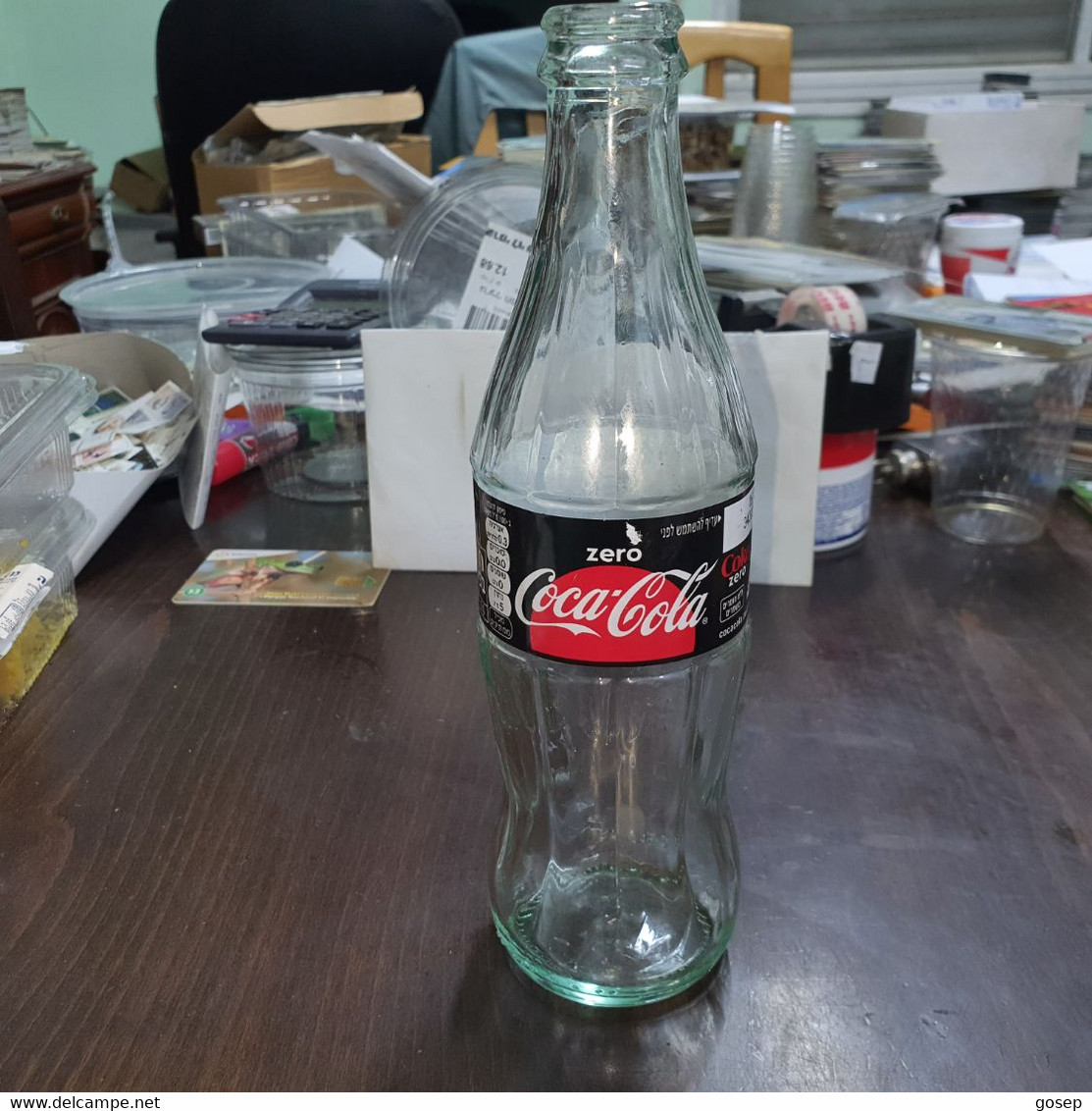 ISRAEL-COCA-COLA Zero-(350ml)+capslues(342031493294)-(glass-bottle)-used - Botellas