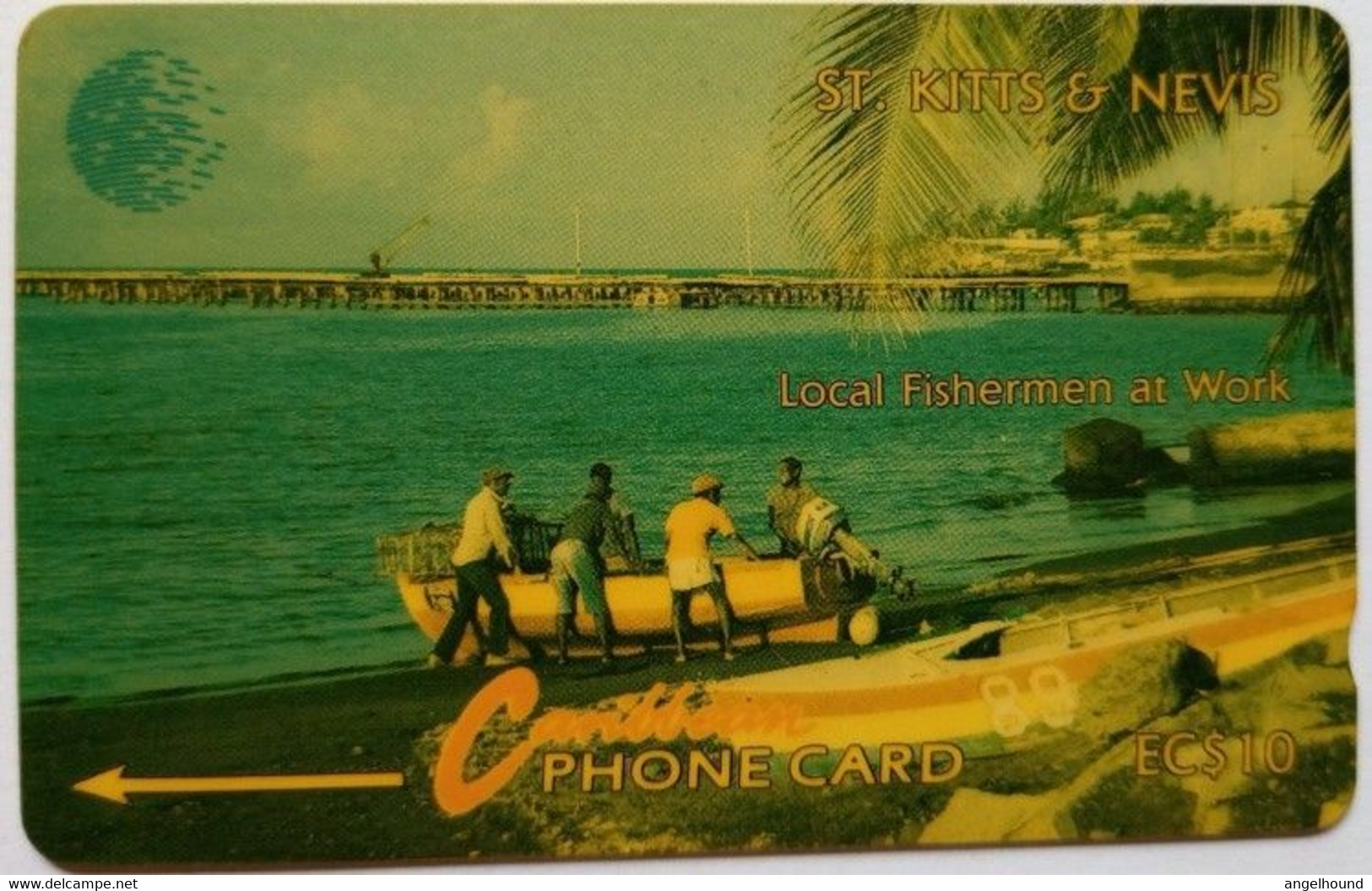 St. Kitts And Nevis Cable And Wireless 9CSKA EC$10 " Local Fishermen At Work " - St. Kitts & Nevis