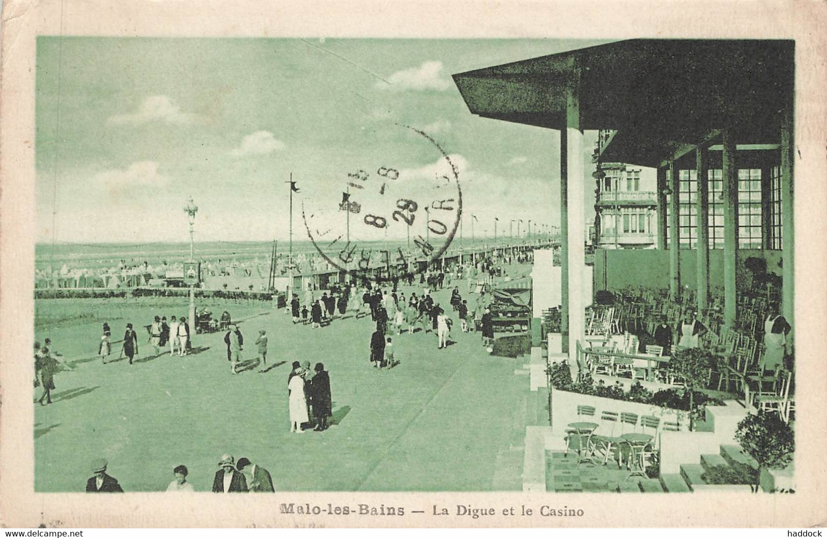 MALO LES BAINS : LA DIGUE ET LE CASINO - Malo Les Bains