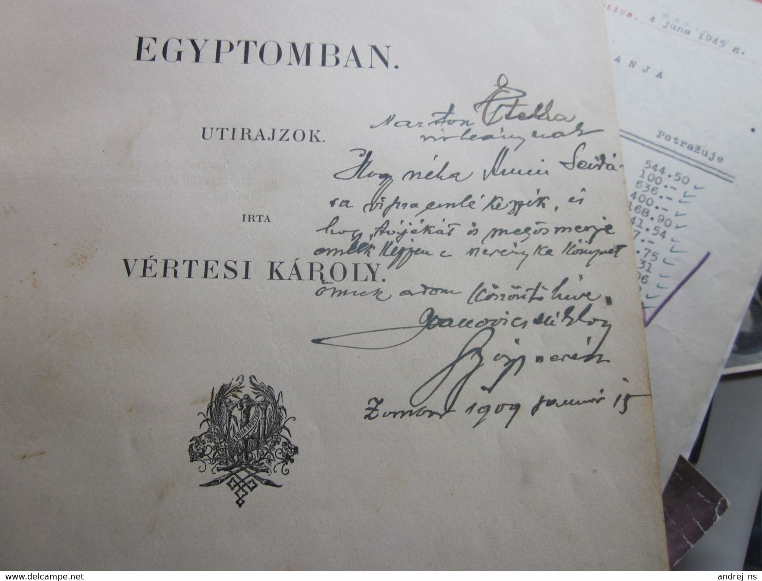 Vertesy Karoly Keleti Eg Alatt Egyiptomban Utirajzok Budapest 1898  204 Pages - Livres Anciens