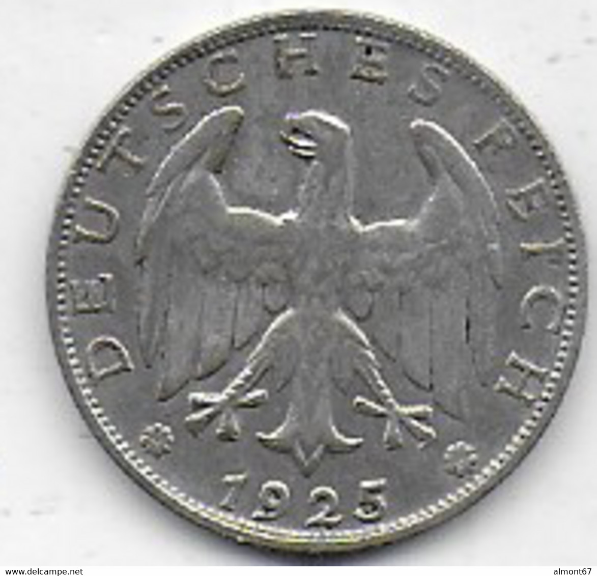 ALLEMAGNE - 1 Mark 1925D - 1 Mark & 1 Reichsmark