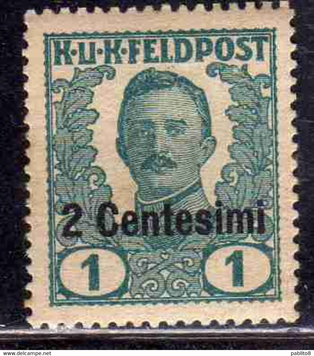 AUSTRIAN OCCUPATION OCCUPAZIONE AUSTRIACA 1918 EMPEROR IMPERATORE CARL CARLO I NON EMESSI NOT ISSUE CENT. 2c Su 1h MH - Austrian Occupation