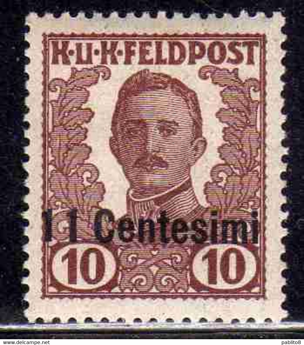 AUSTRIAN OCCUPATION OCCUPAZIONE AUSTRIACA 1918 EMPEROR IMPERATORE CARL CARLO I NON EMESSI NOT ISSUE CENT. 11c Su 10h MH - Occ. Autrichienne