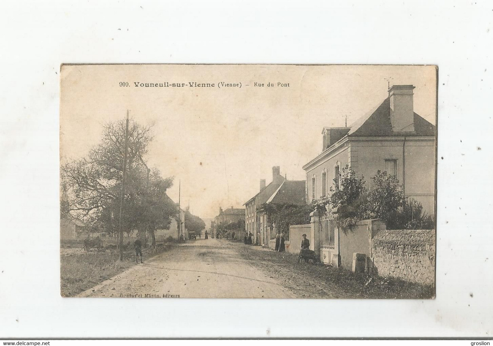 VOUNEUIL SUR VIENNE (VIENNE) 909 RUE DU PONT  (PETITE ANIMATION)  1915 - Vouneuil Sur Vienne