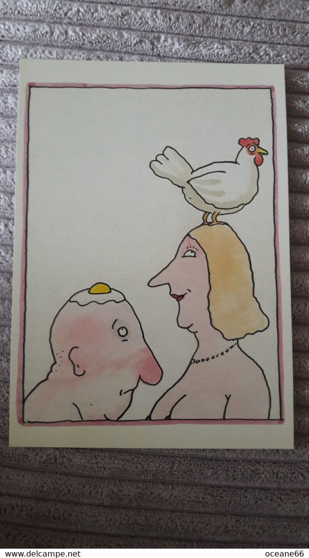 Tomi Ungerer 1983 Cartoon 171/13 Couple Poule Oeuf - Ungerer