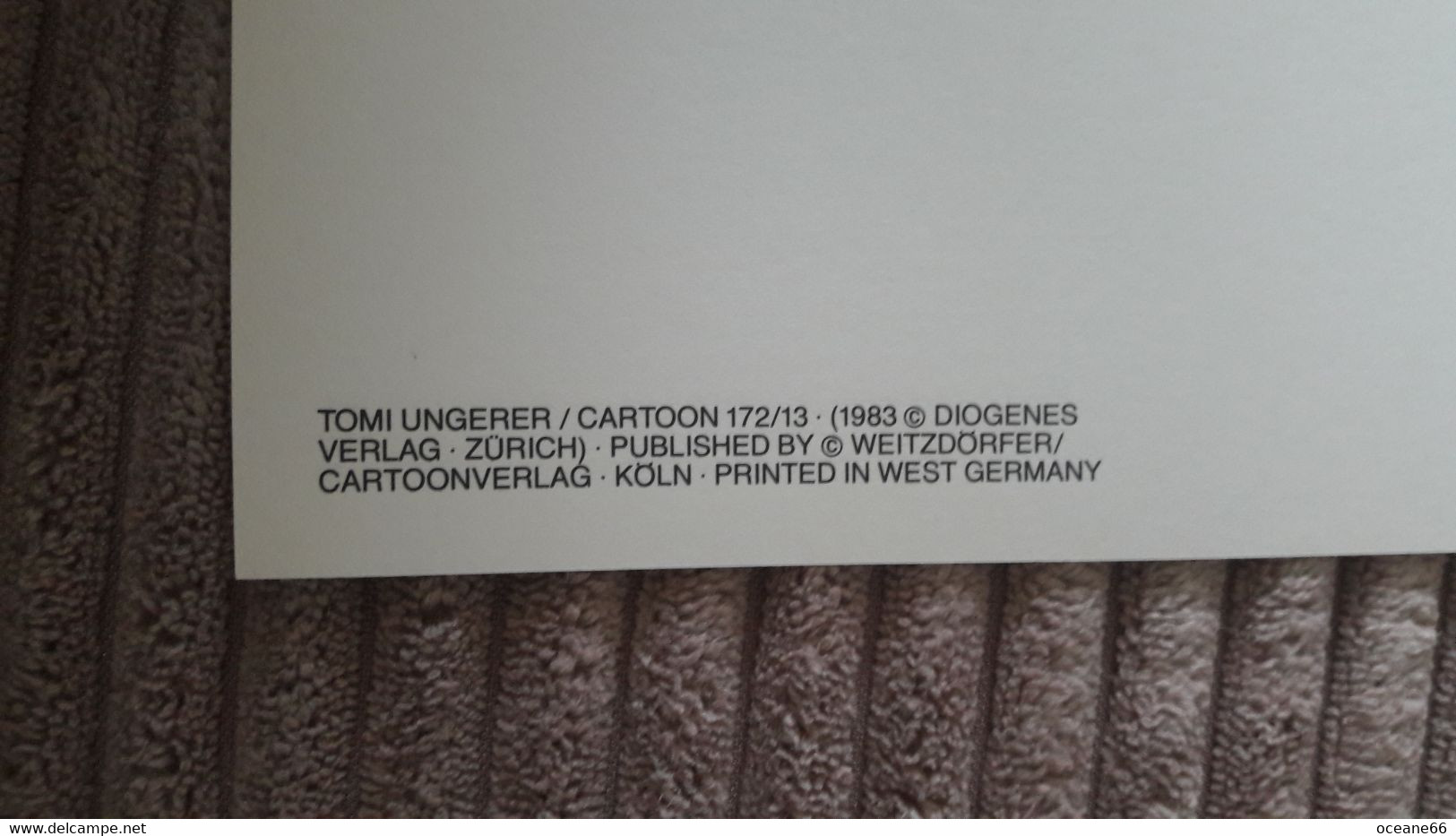 Tomi Ungerer 1983 Cartoon 171/13 Femme Coupée En Deux - Ungerer