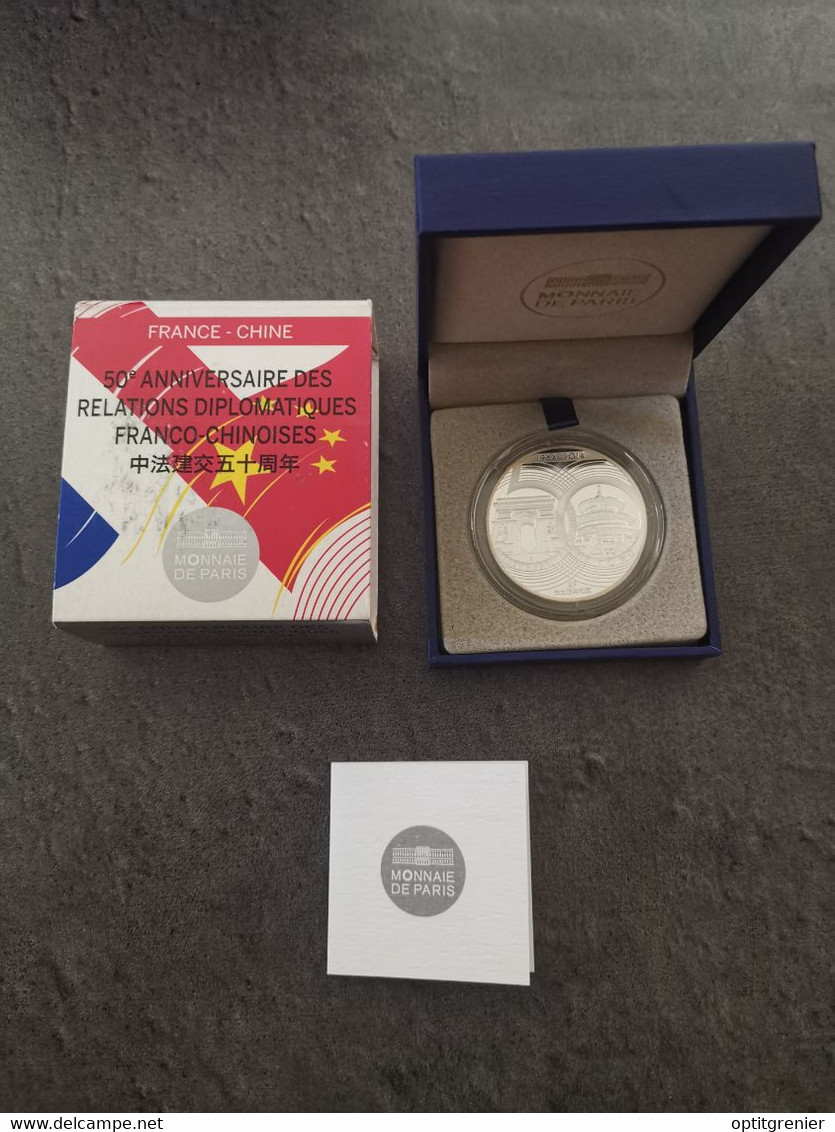 COFFRET 10 EURO ARGENT 2014 BE PROOF / 50e ANNIVERSAIRE DES RELATIONS DIPLOMATIQUE CHINE / SILVER FRANCE - France