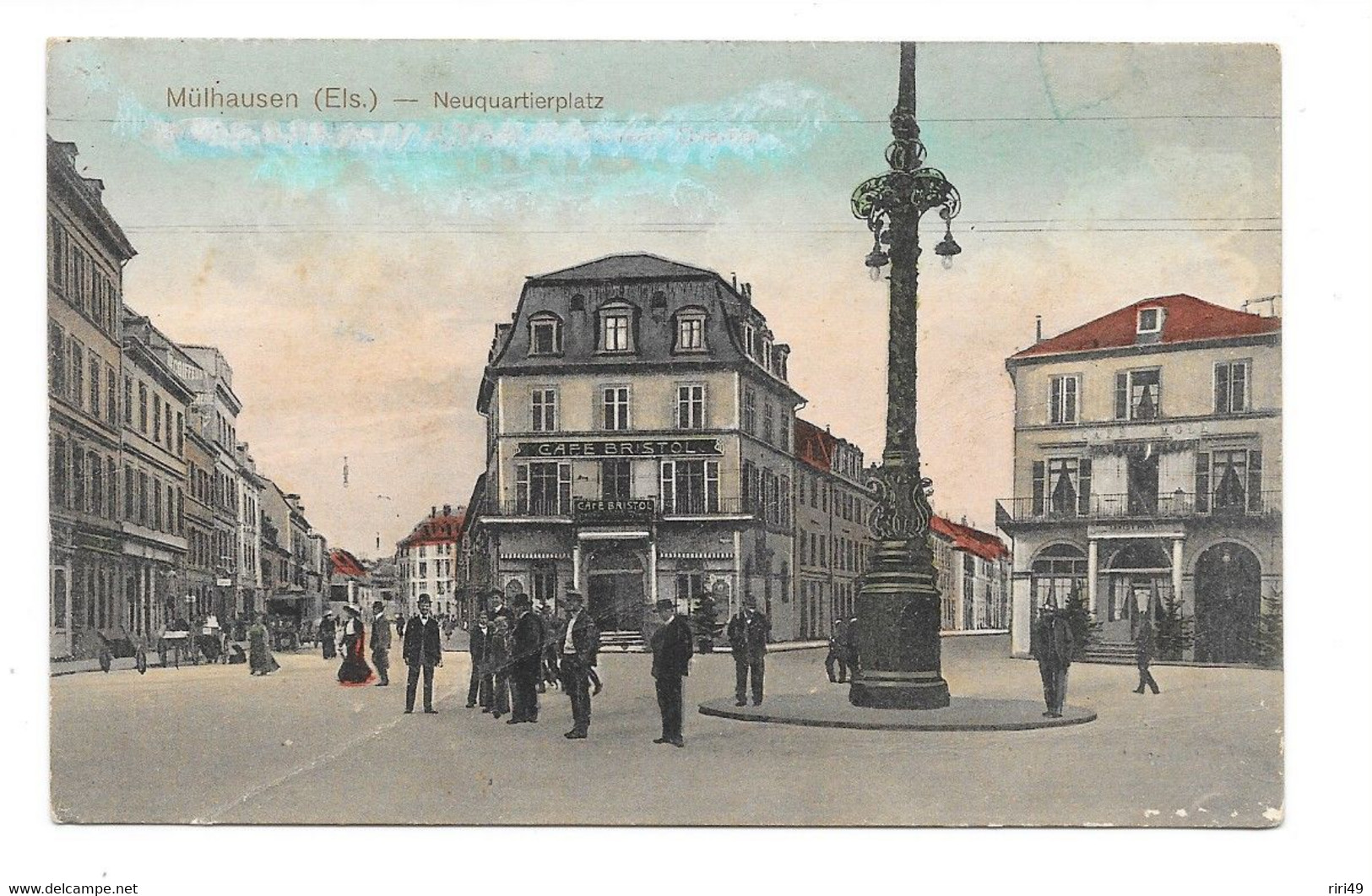 Cpa, 68, Mulhouse, Mûlhausen (ELS)- Neuquartierplatz DOS VIERGE ET DIVISE - Mulhouse