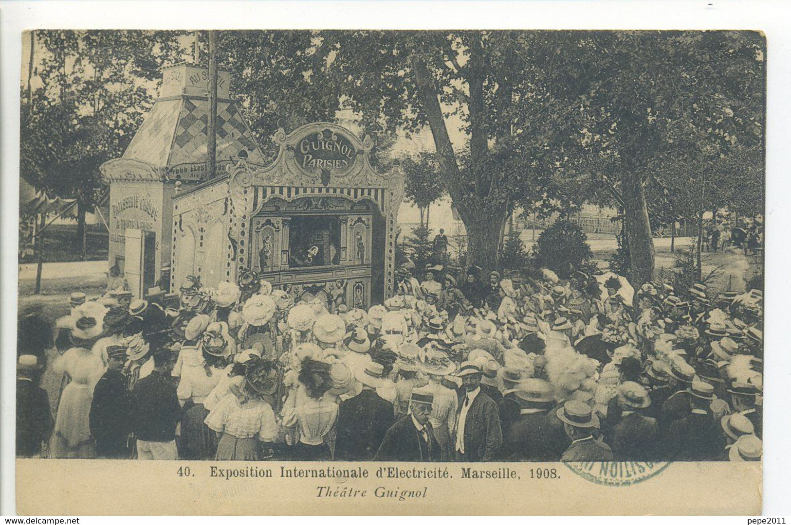 CPA 13 MARSEILLE - Exposition Internationale D'Électricité - Théâtre Guignol - Belle Animation - Weltausstellung Elektrizität 1908 U.a.