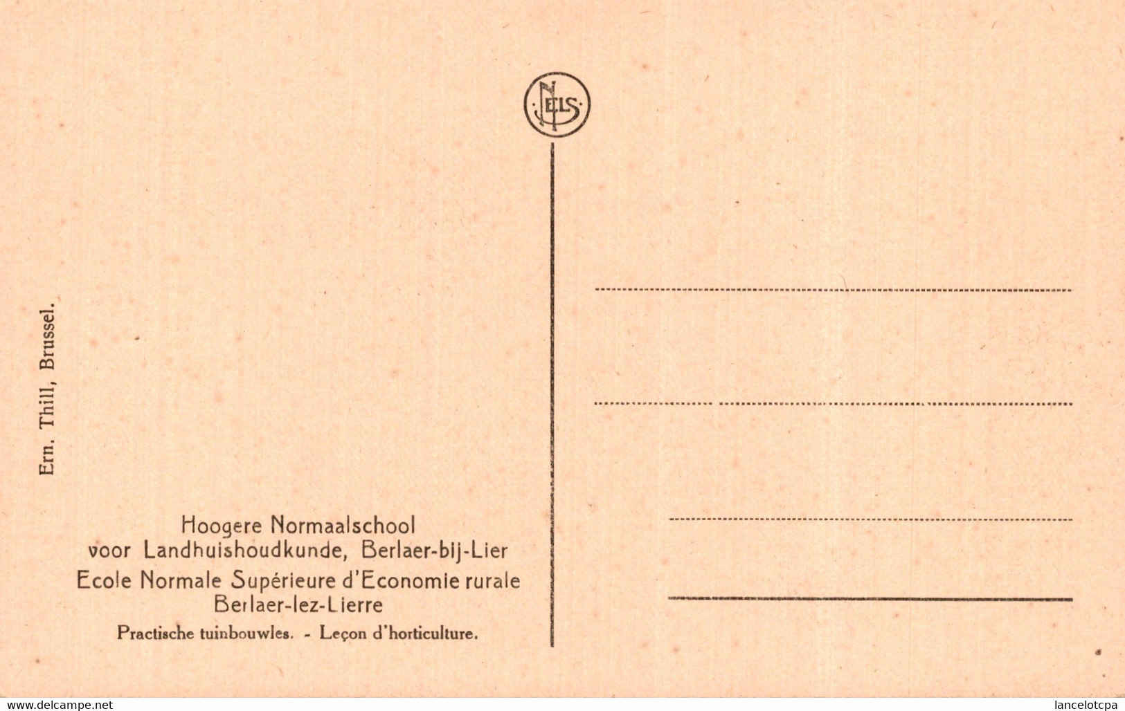 BERLAER LEZ LIERRE / ECOLE NORMALE SUPERIEURE D'ECONOMIE RURALE - LECON D'HORTICULTURE - Berlaar