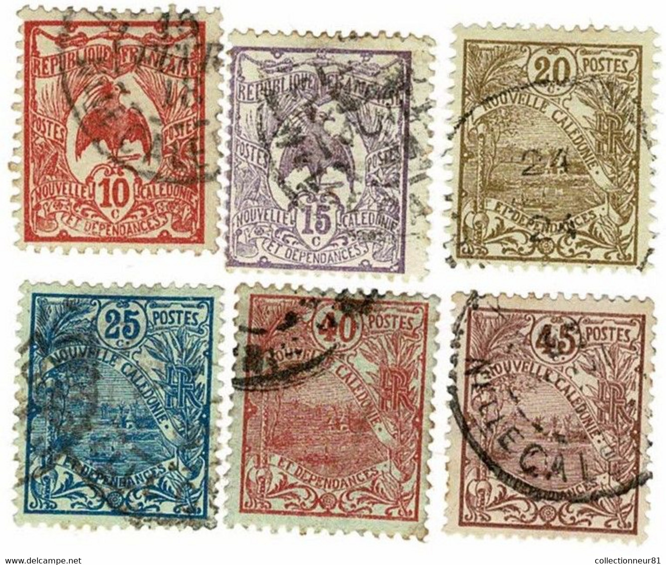 NOUVELLE CALEDONIE Oblitérés 92/95 Et 98//99 Cote Yvert 6.5 € - Used Stamps
