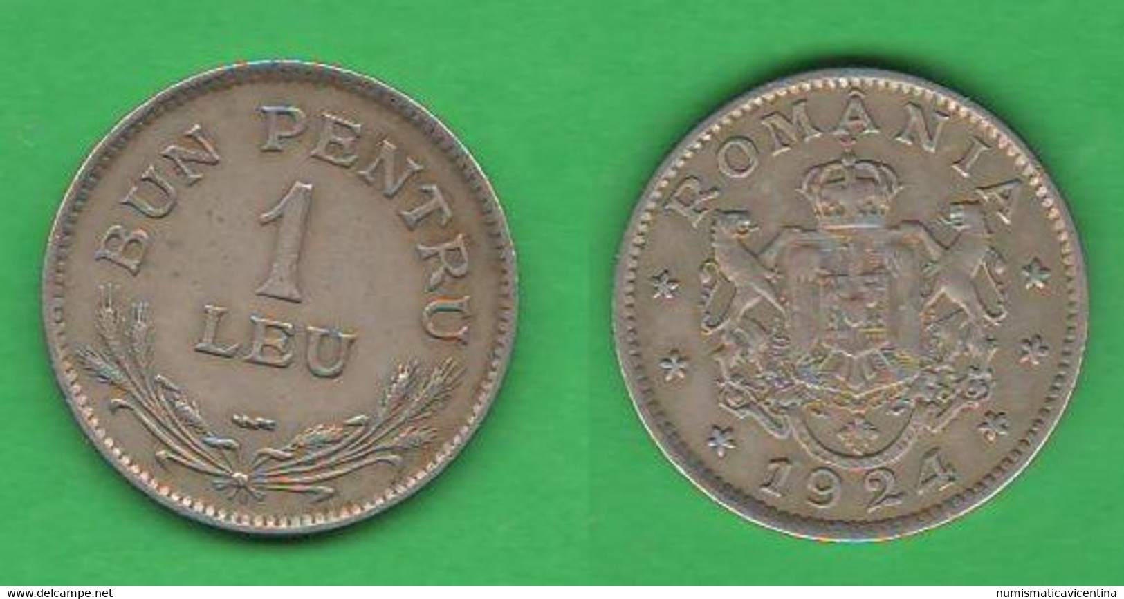 Romania 1 Leu 1924 Bun Pentru Nichel Coin Coin - Roemenië