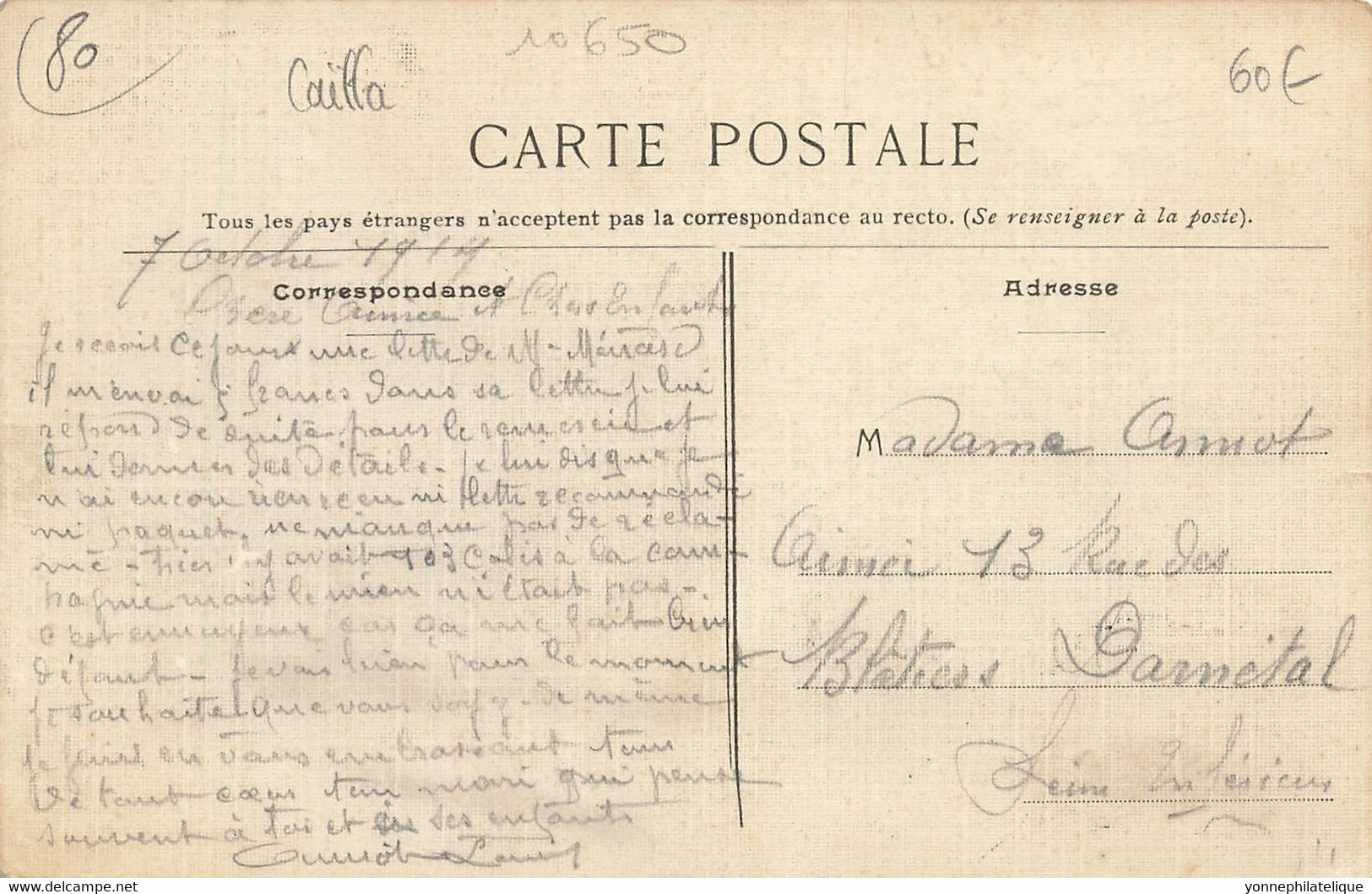 80 - SOMME - MEAULT - Le Carcaillot - Quillier Débitant - Superbe - 10650 - Meaulte