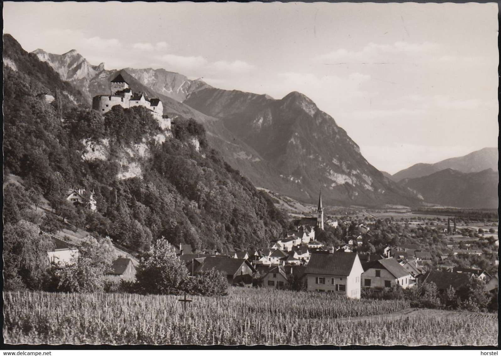 Liechtenstein - Vaduz - Alte Ortsansicht - Kirche ( Echt Foto) - Liechtenstein