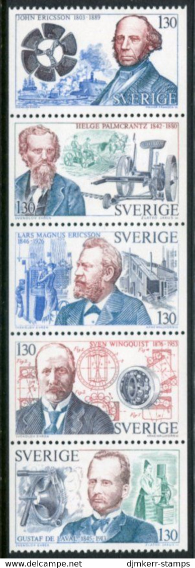 SWEDEN 1976 Pioneers Of Technology  MNH / **.  Michel 959-63 - Unused Stamps