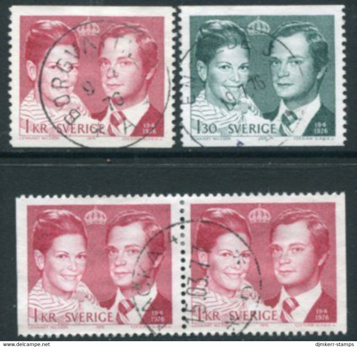 SWEDEN 1976 Royal Wedding Used.  Michel 952-53 - Used Stamps