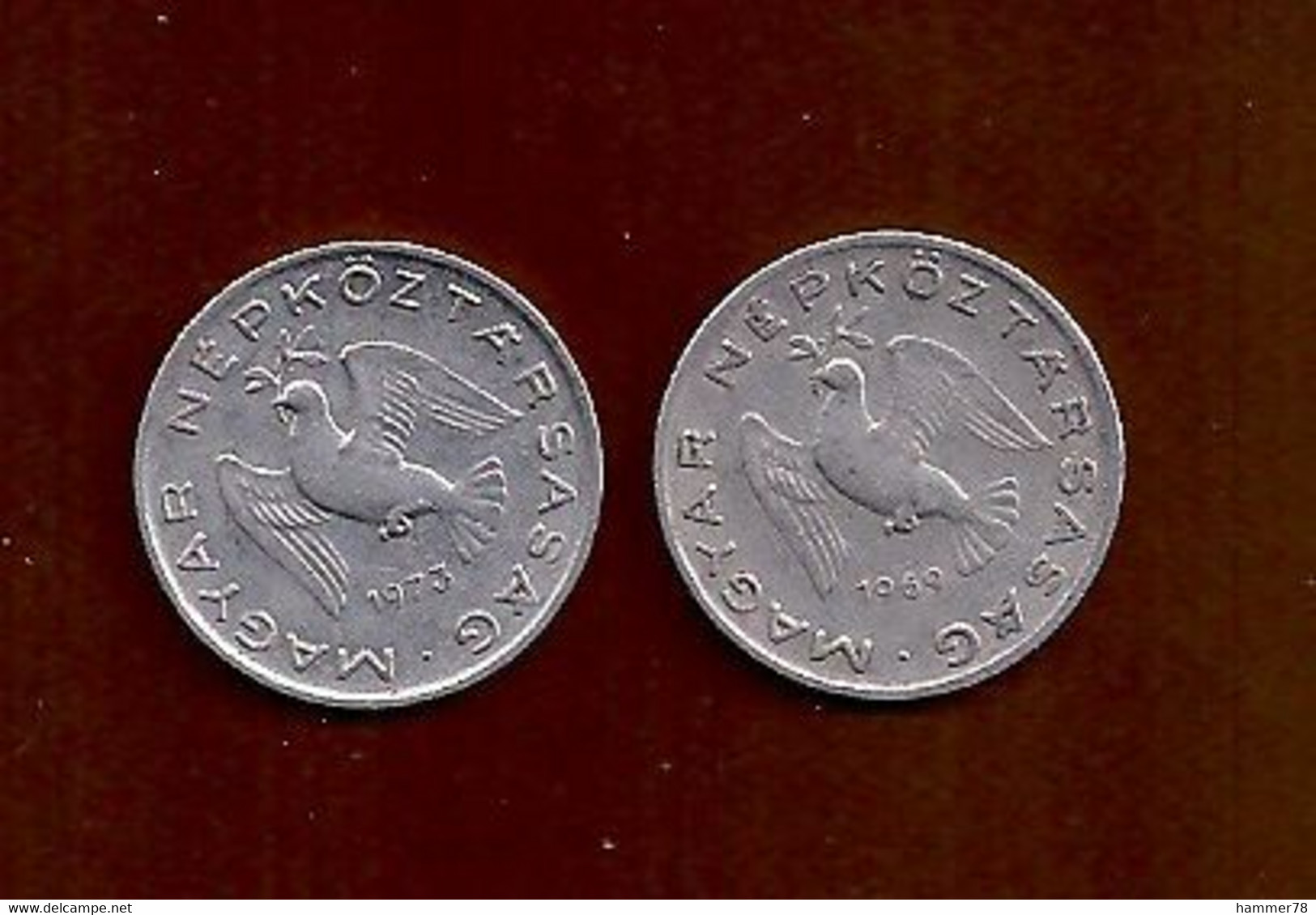 HUNGARY 1969 - 1973 2coins USED - Hongrie