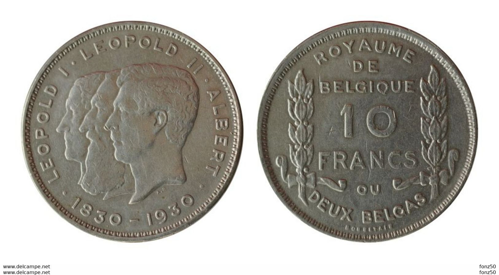 ALBERT I * 10 Frank / 2 Belga 1930 Frans  Pos B * Prachtig  * Nr 10595 - 10 Francs & 2 Belgas