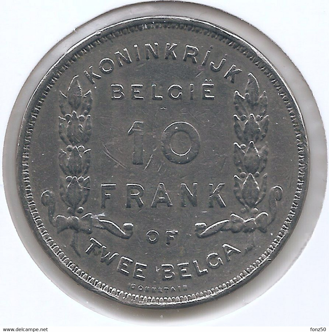ALBERT I * 10 Frank / 2 Belga 1930 Vlaams  Pos B * Z.Fraai  * Nr 9914 - 10 Frank & 2 Belgas