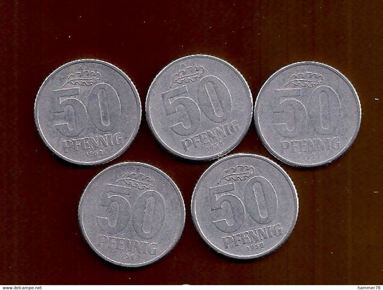 DDR GDR 1958 - 1989 12coins 50 PFENNIG 5 PFENNIG 1 PFENNIG - 50 Pfennig