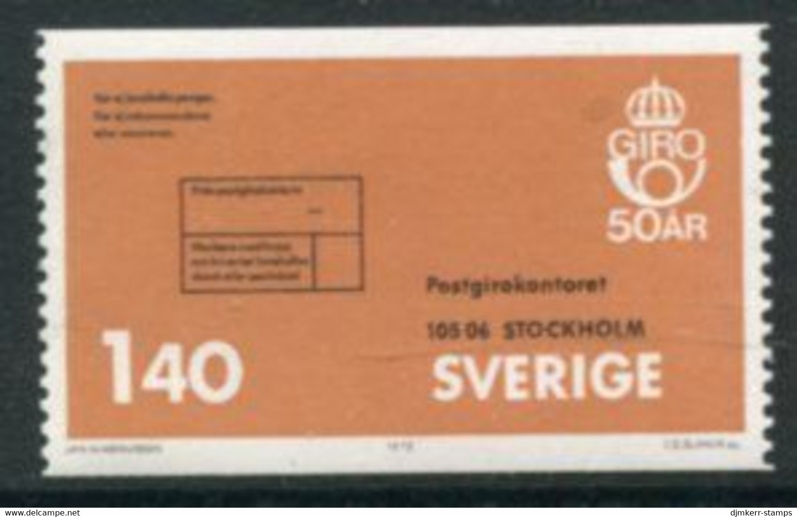 SWEDEN 1975 Postal Cheques MNH / **..  Michel 891 - Nuovi