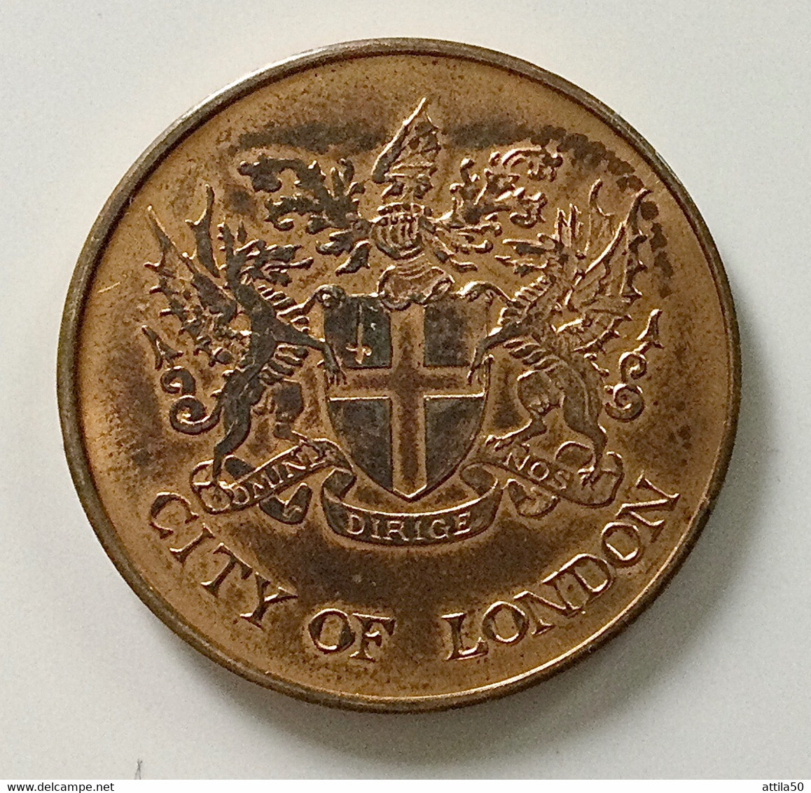 LONDON CITY, Bronze Medal, Like Medallion Coin, Crest Nelson, Big Ben - Proof, ASW Mm.38. - Notgeld