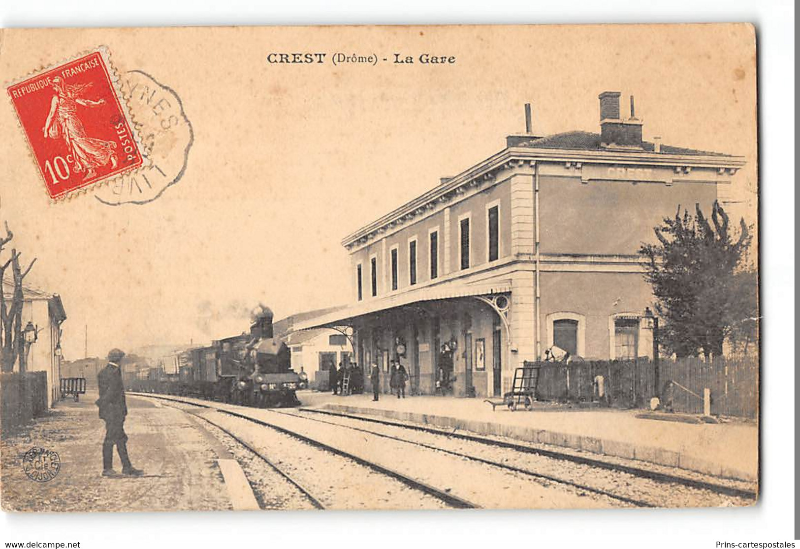 CPA 26 Crest La Gare Train - Crest