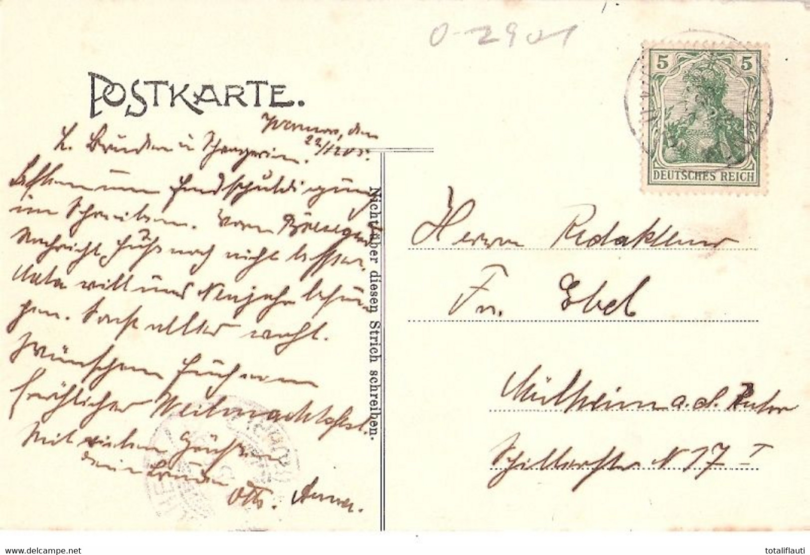 Gruß Aus Warnow Karstädt Prignitz Gasthof Zum Goldenen Stern Carl Müller Radfahrer*innen Fast TOP-Erhaltung 23.12.1905 - Karstaedt