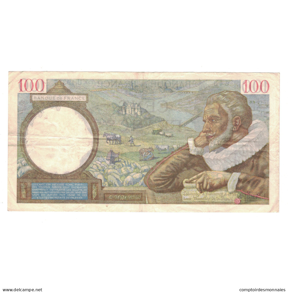 France, 100 Francs, Sully, 1941, U.19375, TTB, Fayette:26.47, KM:94 - 100 F 1939-1942 ''Sully''