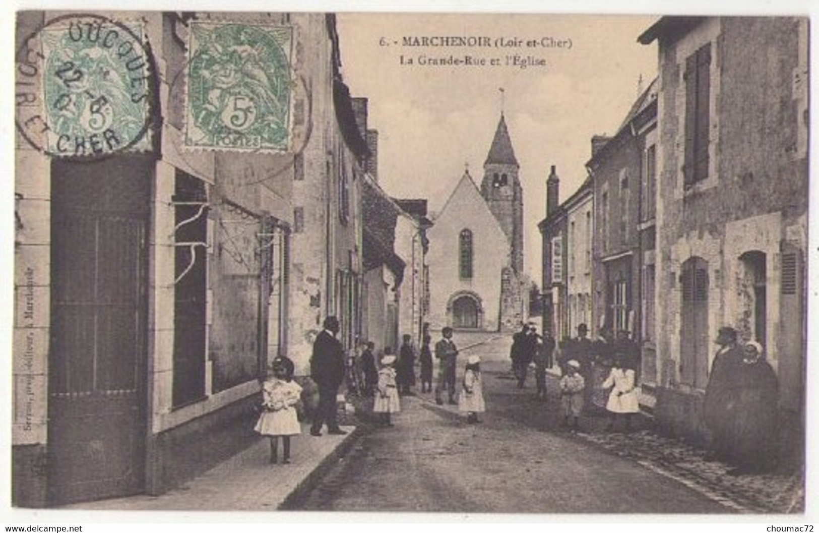 (41) 1625, Marchenoir, Serron 6, La Grande Rue Et L'Eglise, état - Marchenoir