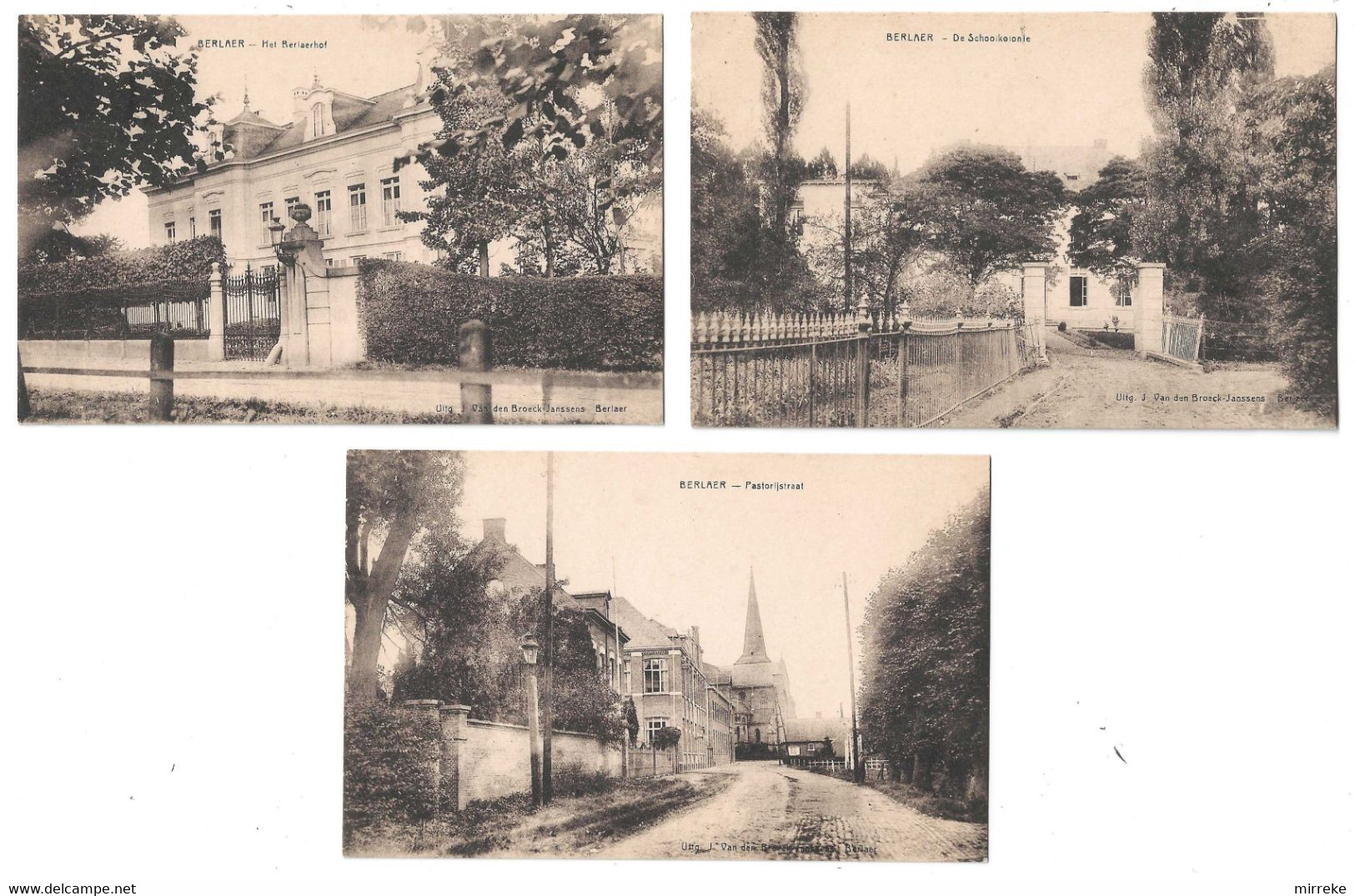 @c1@  -  3 X BERLAER  -  De Schoolkolonie + Het Berlaerhof + Pastorijstraat  -  Zie / Voir Scan - Berlaar