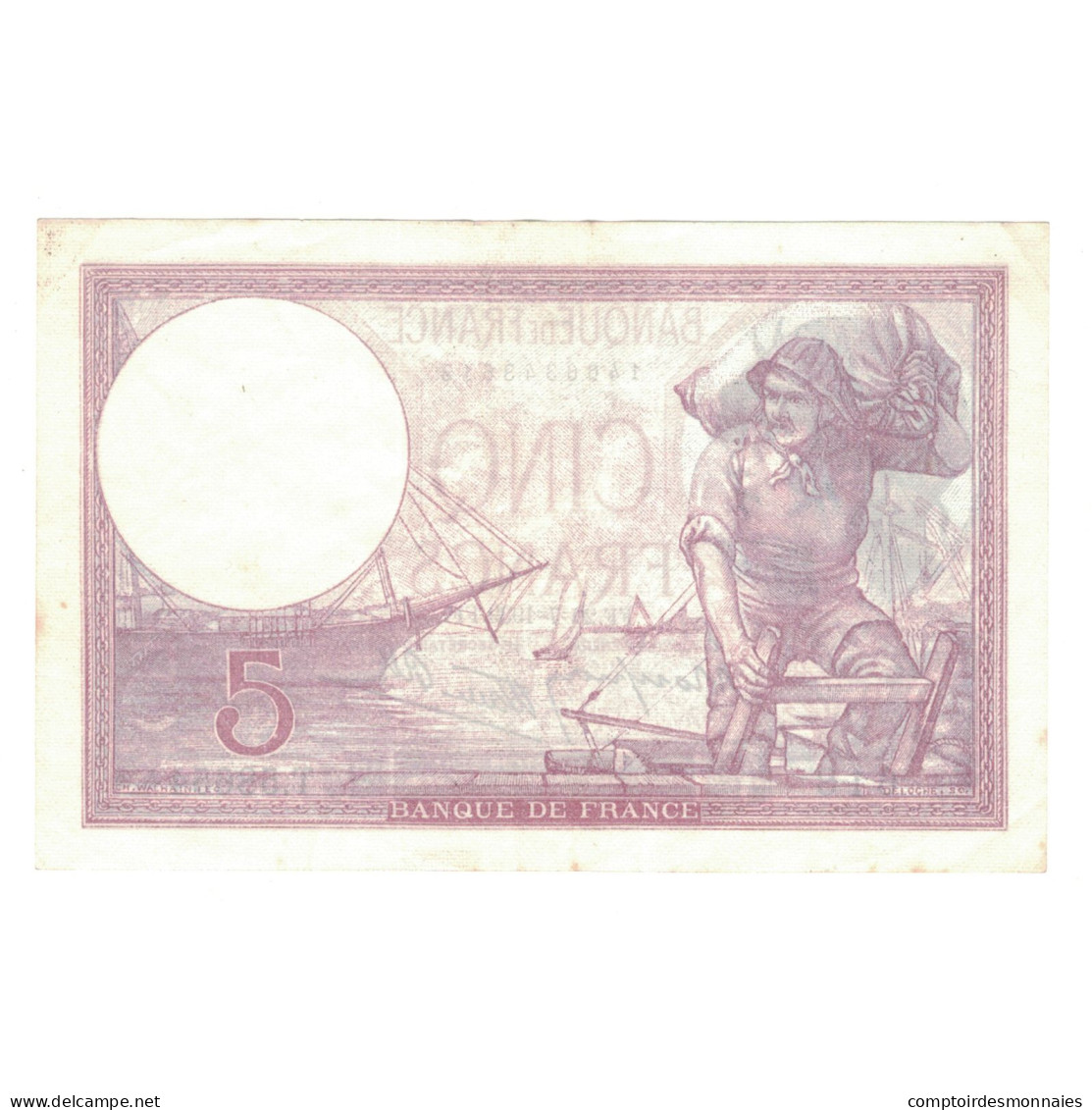 France, 5 Francs, Violet, 1939, T.58654, TTB+, Fayette:4.2, KM:83 - 5 F 1917-1940 ''Violet''