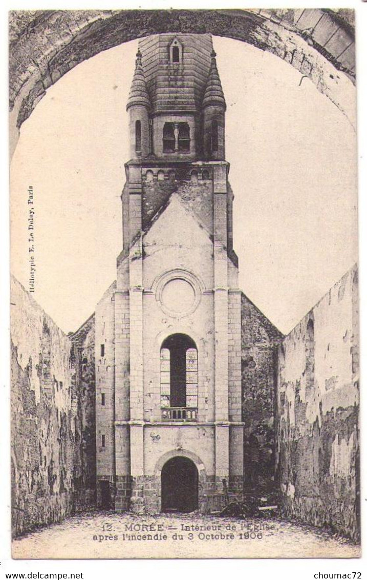 (41) 1979, Morée, Le Deley 12, Intérieur De L'église Après L'incendie Du 3 Octobre 1906 - Moree