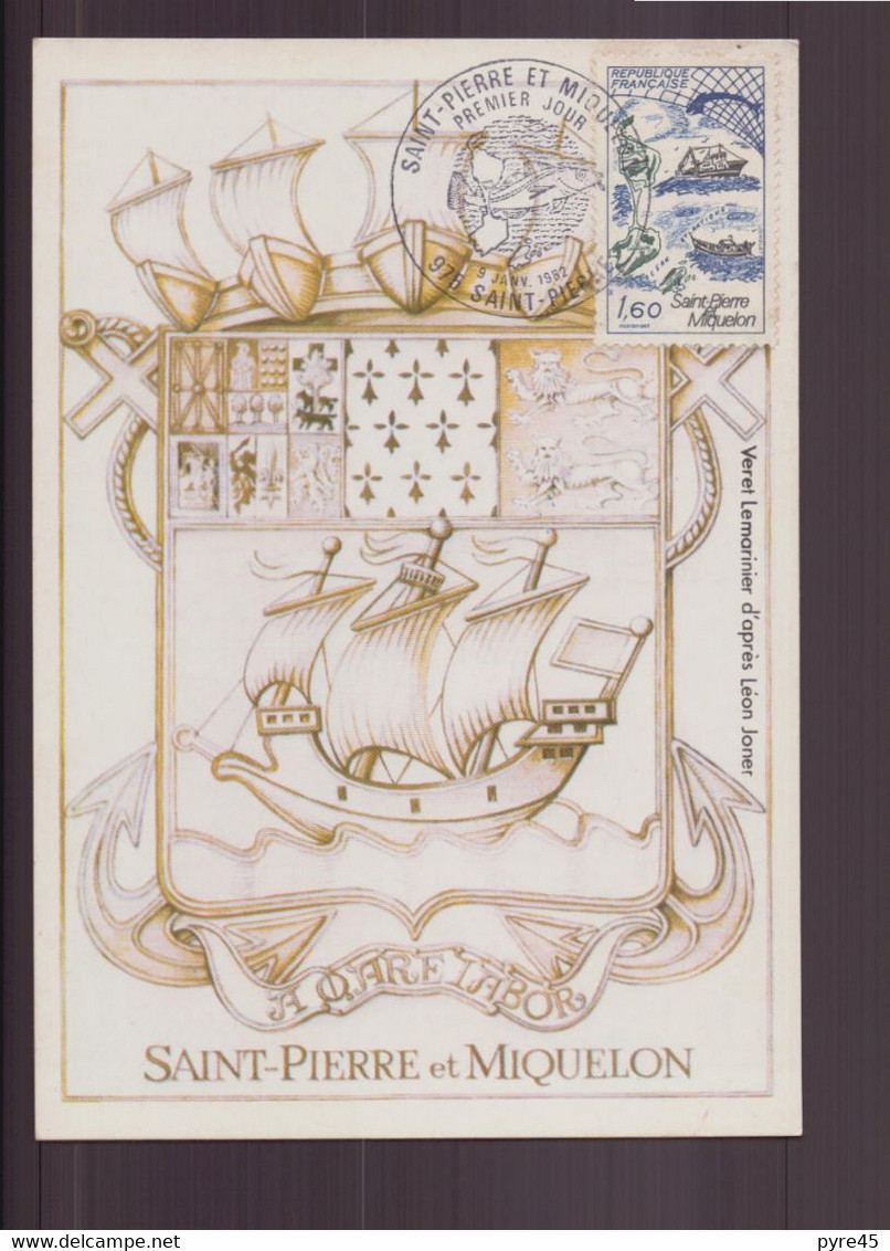 Saint-Pierre Et Miquelon FDC, Carte Du 9 Janvier 1982 à Saint-Pierre - FDC