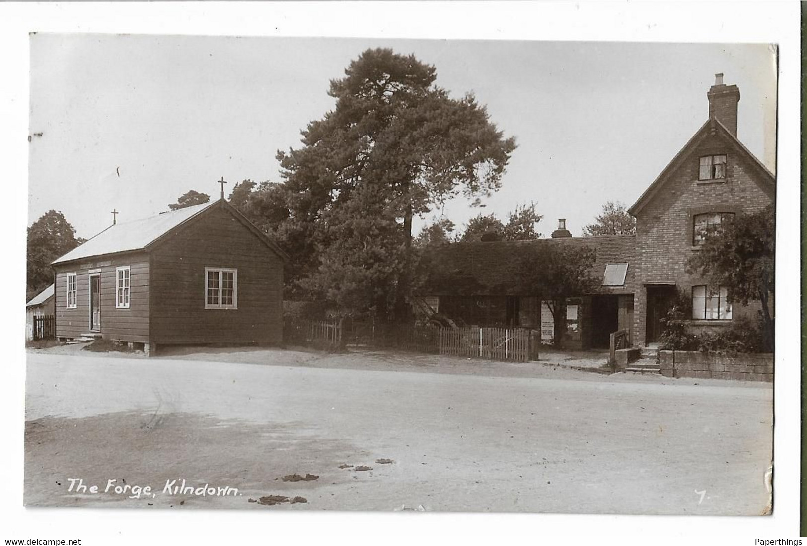 Real Photo Postcard, Kent, Goudhurst, KILNDOWN, The Forge, House, Road, Street, 1913. - Tunbridge Wells